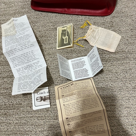 Vintage Coach Bag NYC Convertible Clutch 9635 red - Picture 13 of 15